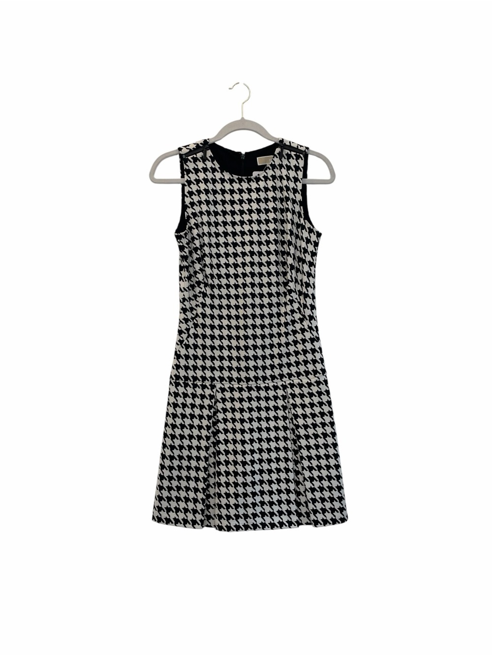 Michael Kors  Houndstooth A-Line Dress in Black and White